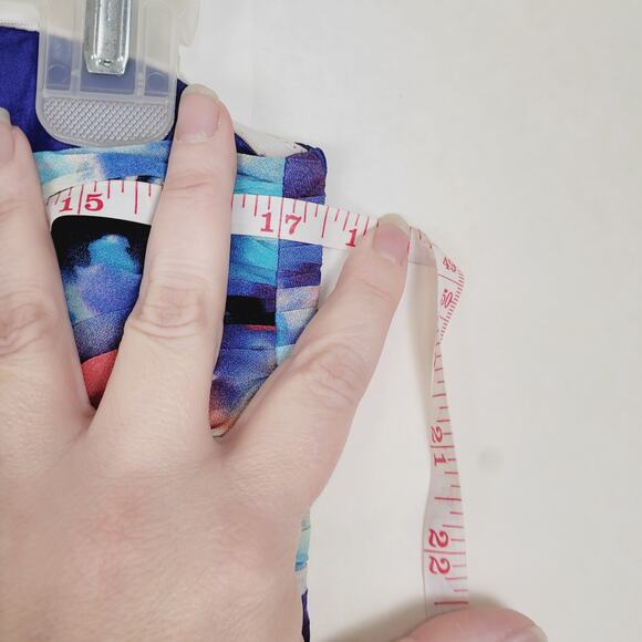 JS Boutique blue floral strapless chiffon gown Size Small Dopamine HOCO Artsy - Picture 12 of 13